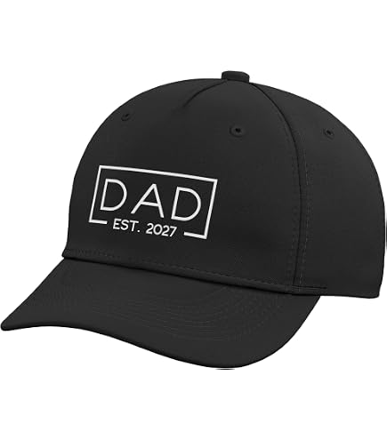Dad 2027 Parents 2027 Dad est 2027 Adjustable Printed Baseball Hat